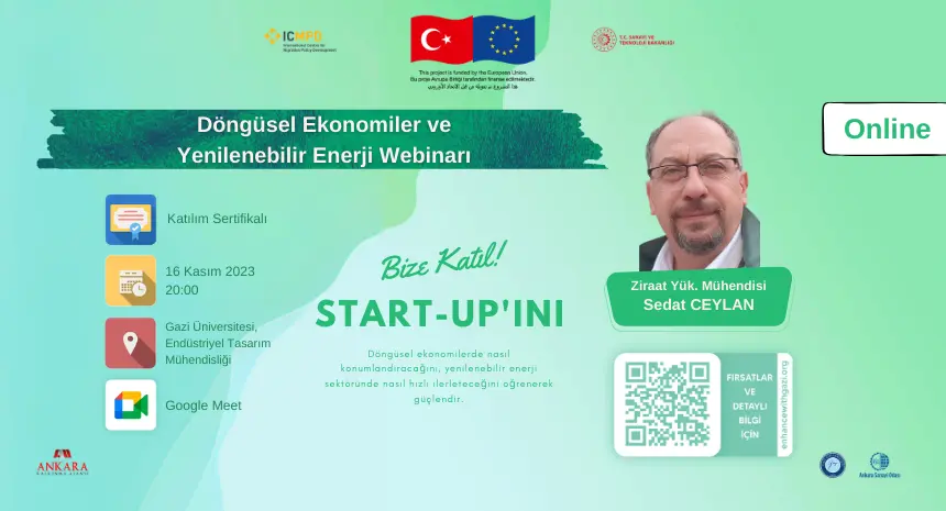 Döngüsel Ekonomiler ve Yenilenebilir Enerji Webinarı Tamamlandı!